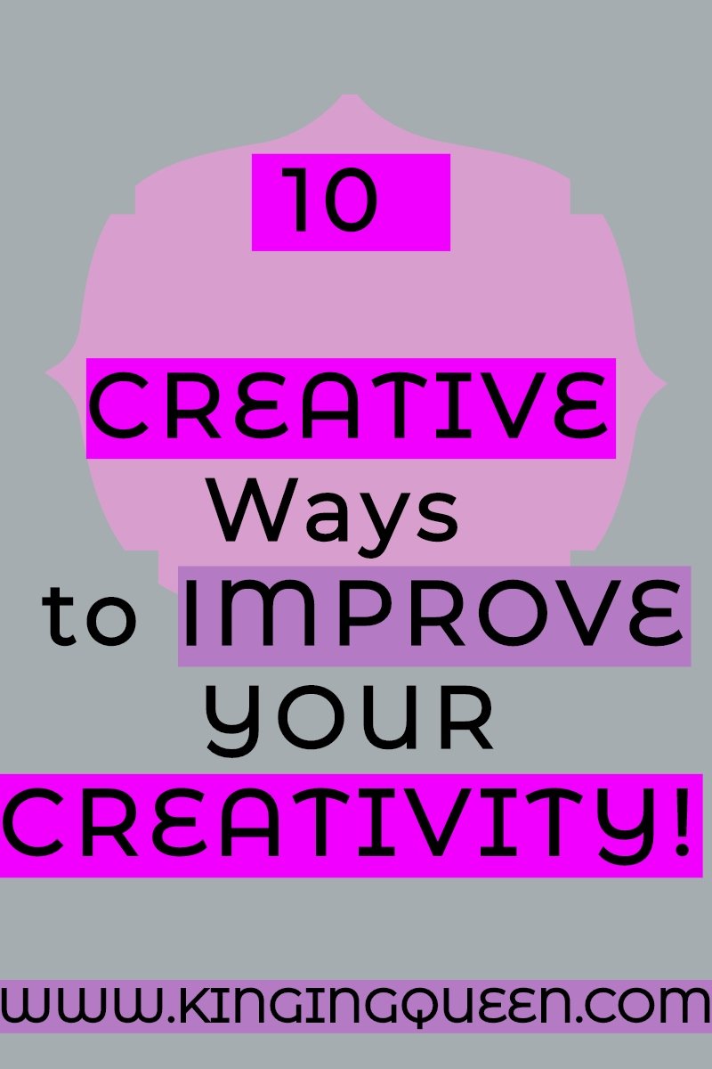 Graphic showing creative ways to boost your creativity: how to be more creative