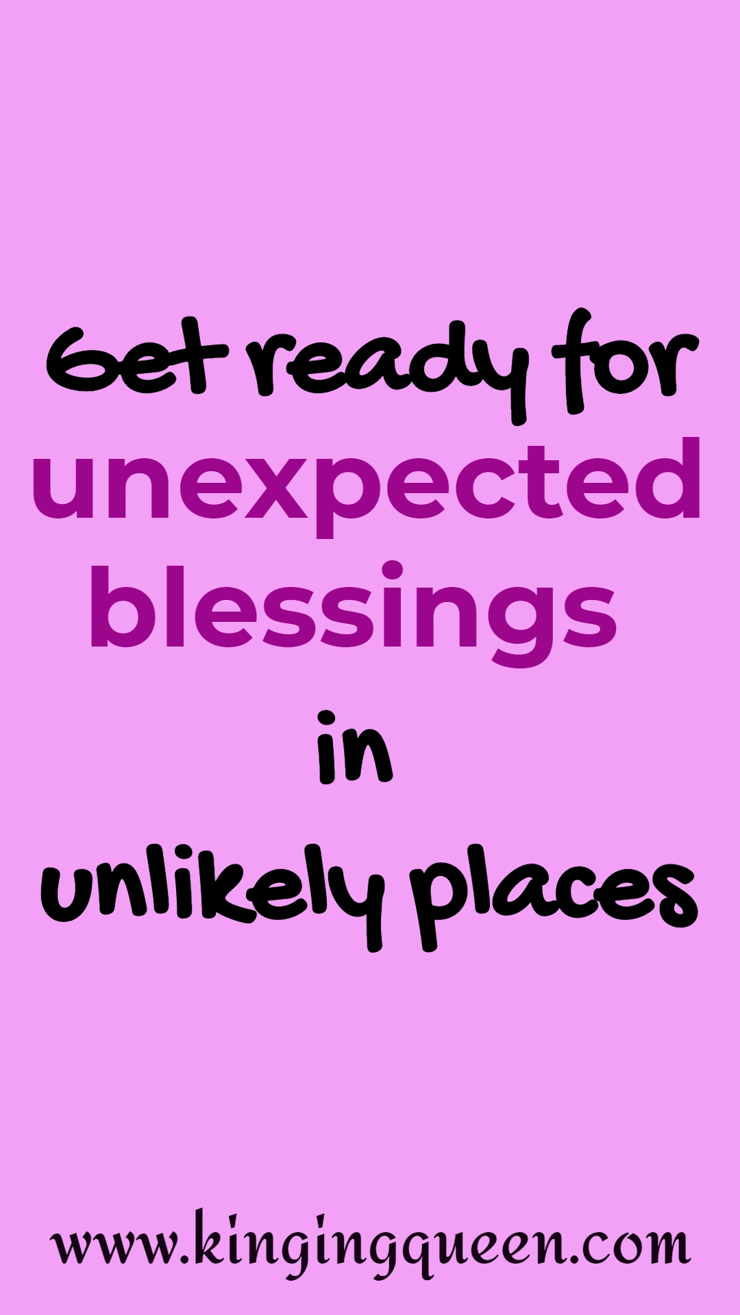 unexpected blessings from God Quotes