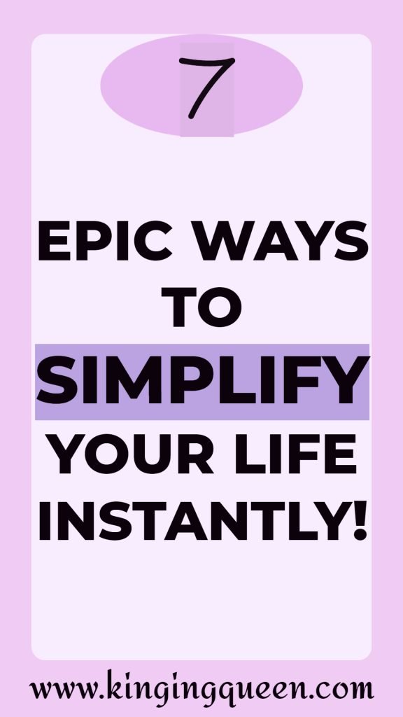 ways to simplify life