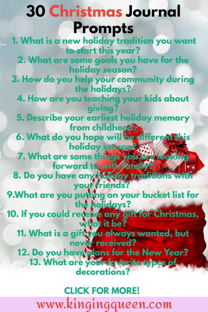 christmas journal prompts